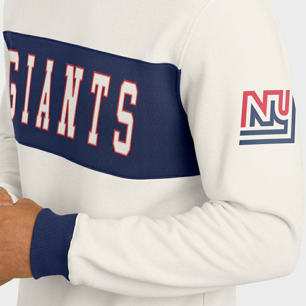 New York Giants Darius Rucker Collection Colorblock Pullover Sweatshirt - Cream Pullover