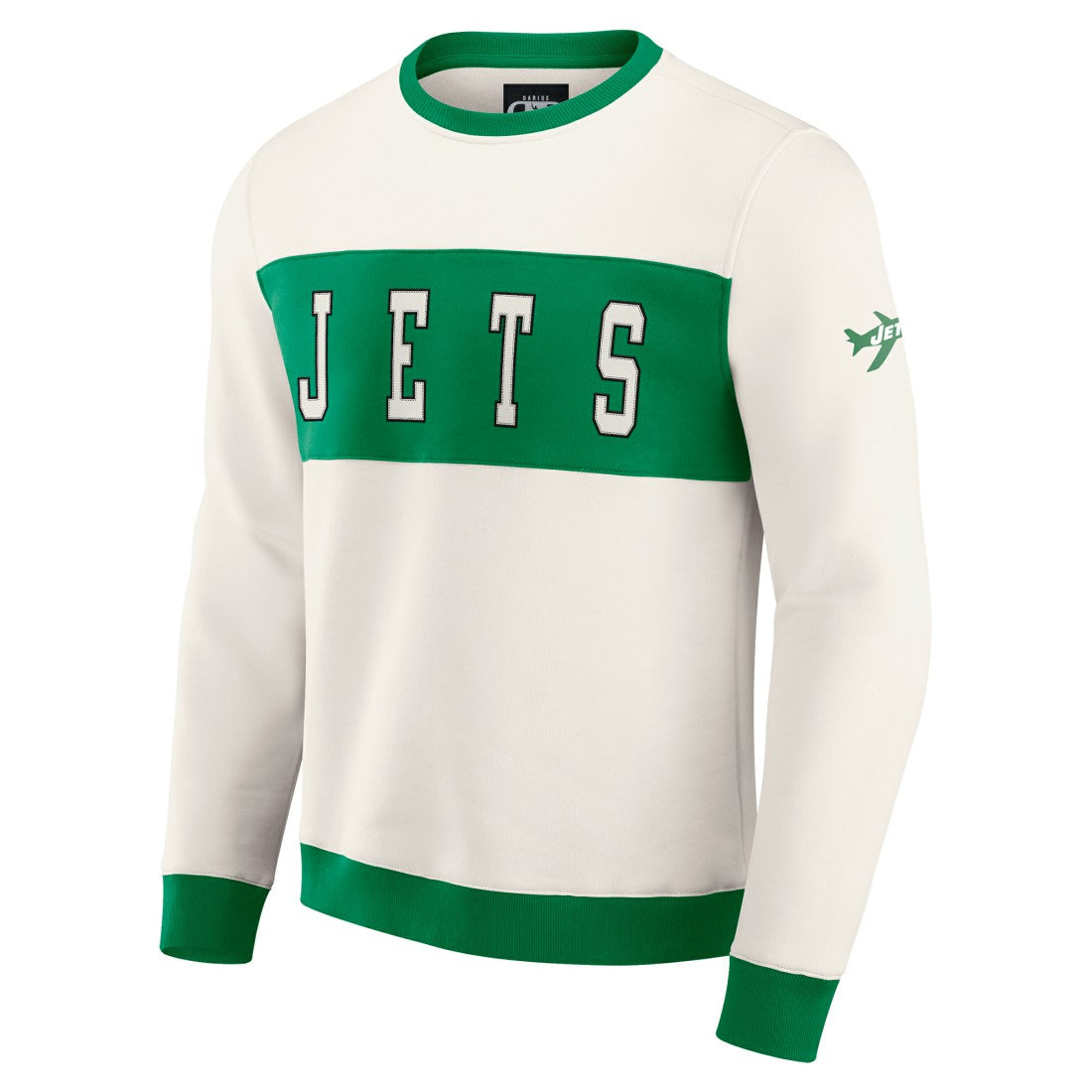 New York Jets Darius Rucker Collection Colorblock Pullover Sweatshirt - Cream Pullover