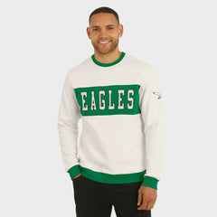 Philadelphia Eagles Darius Rucker Collection Colorblock Pullover Sweatshirt - Cream Pullover