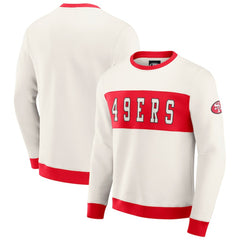 San Francisco 49ers Darius Rucker Collection Colorblock Pullover Sweatshirt - Cream Pullover