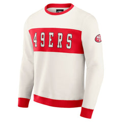 San Francisco 49ers Darius Rucker Collection Colorblock Pullover Sweatshirt - Cream Pullover