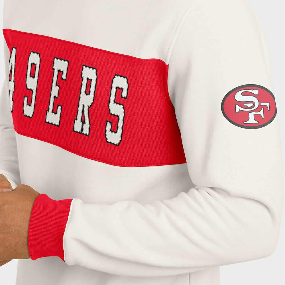 San Francisco 49ers Darius Rucker Collection Colorblock Pullover Sweatshirt - Cream Pullover