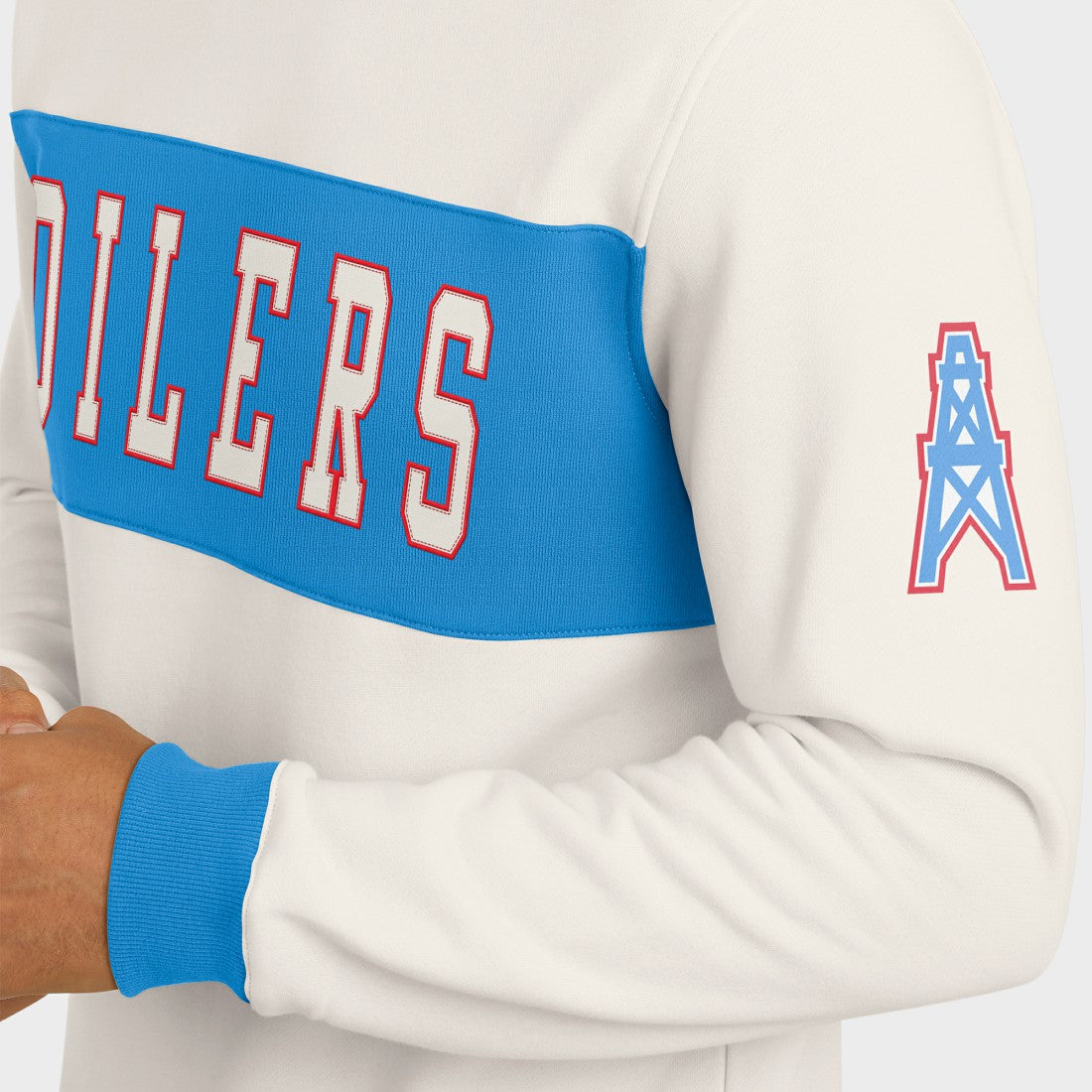 Tennessee Titans Darius Rucker Collection Colorblock Pullover Sweatshirt - Cream Pullover