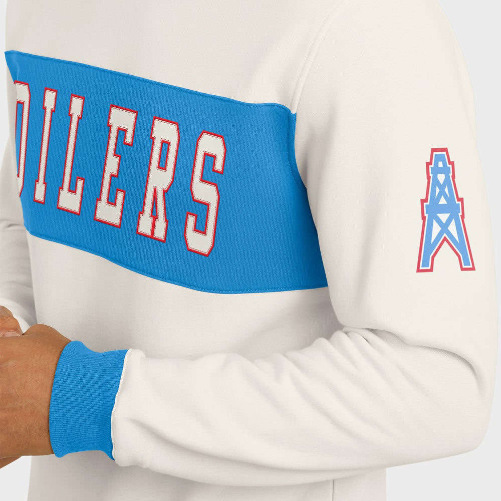 Tennessee Titans Darius Rucker Collection Colorblock Pullover Sweatshirt - Cream Pullover