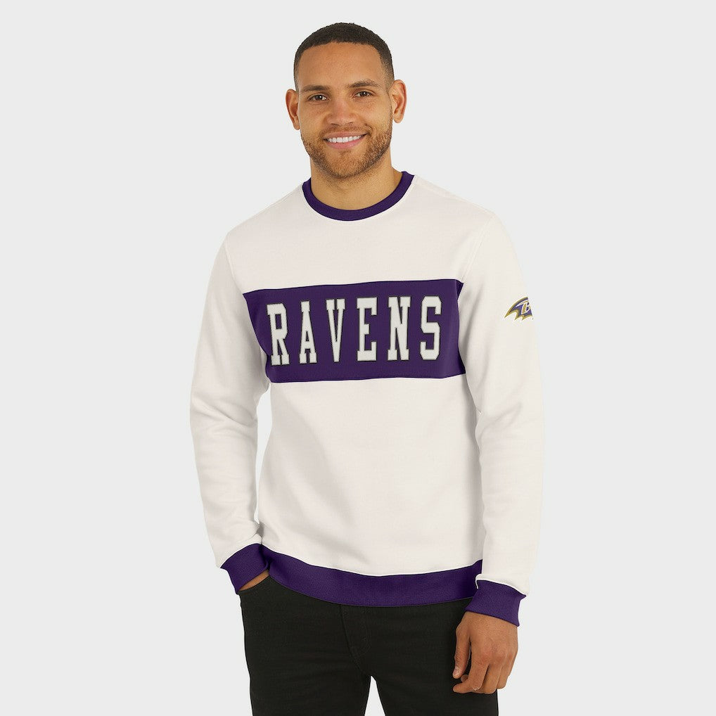 Baltimore Ravens Darius Rucker Collection Colorblock Pullover Sweatshirt - Cream Pullover