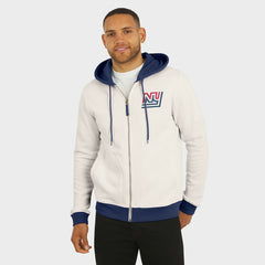 New York Giants Darius Rucker Collection Distressed Graphics Full-Zip Hoodie - Cream Hoodies
