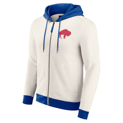 Buffalo Bills Darius Rucker Collection Distressed Graphics Full-Zip Hoodie - Cream Hoodies