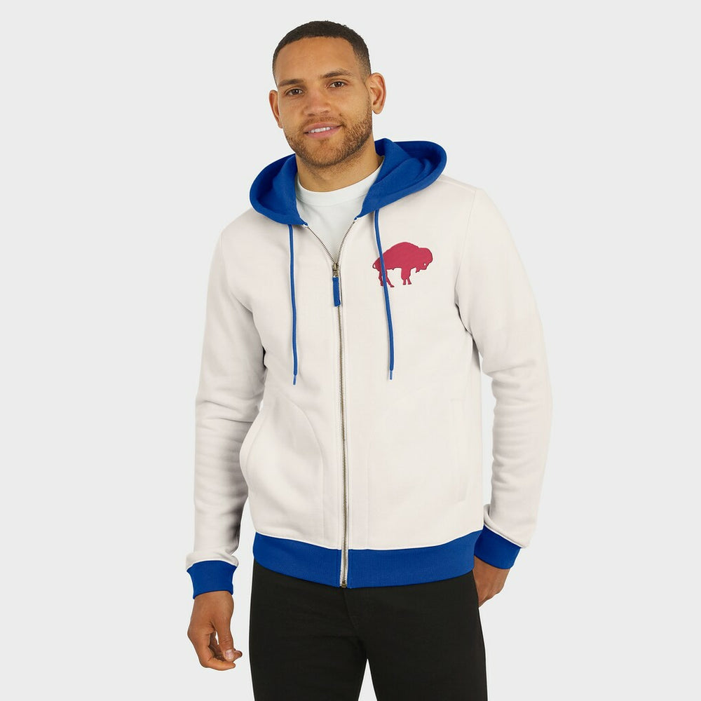 Buffalo Bills Darius Rucker Collection Distressed Graphics Full-Zip Hoodie - Cream Hoodies