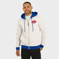 Buffalo Bills Darius Rucker Collection Distressed Graphics Full-Zip Hoodie - Cream Hoodies
