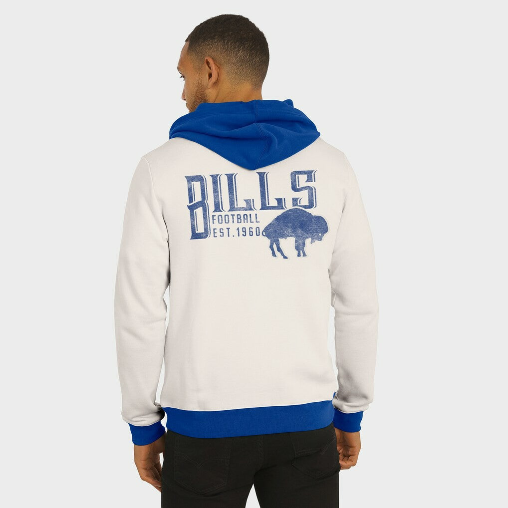 Buffalo Bills Darius Rucker Collection Distressed Graphics Full-Zip Hoodie - Cream Hoodies