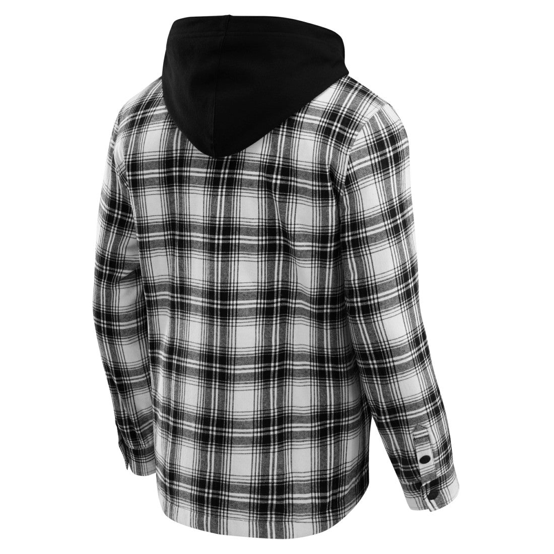 Detroit Lions NFL x Darius Rucker Collection Plaid Flannel Quilted Full-Snap Hooded Shacket - Black