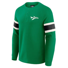 New York Jets Darius Rucker Collection Waffle-Knit Raglan Long Sleeve Henley T-Shirt - Kelly Green T-shirts