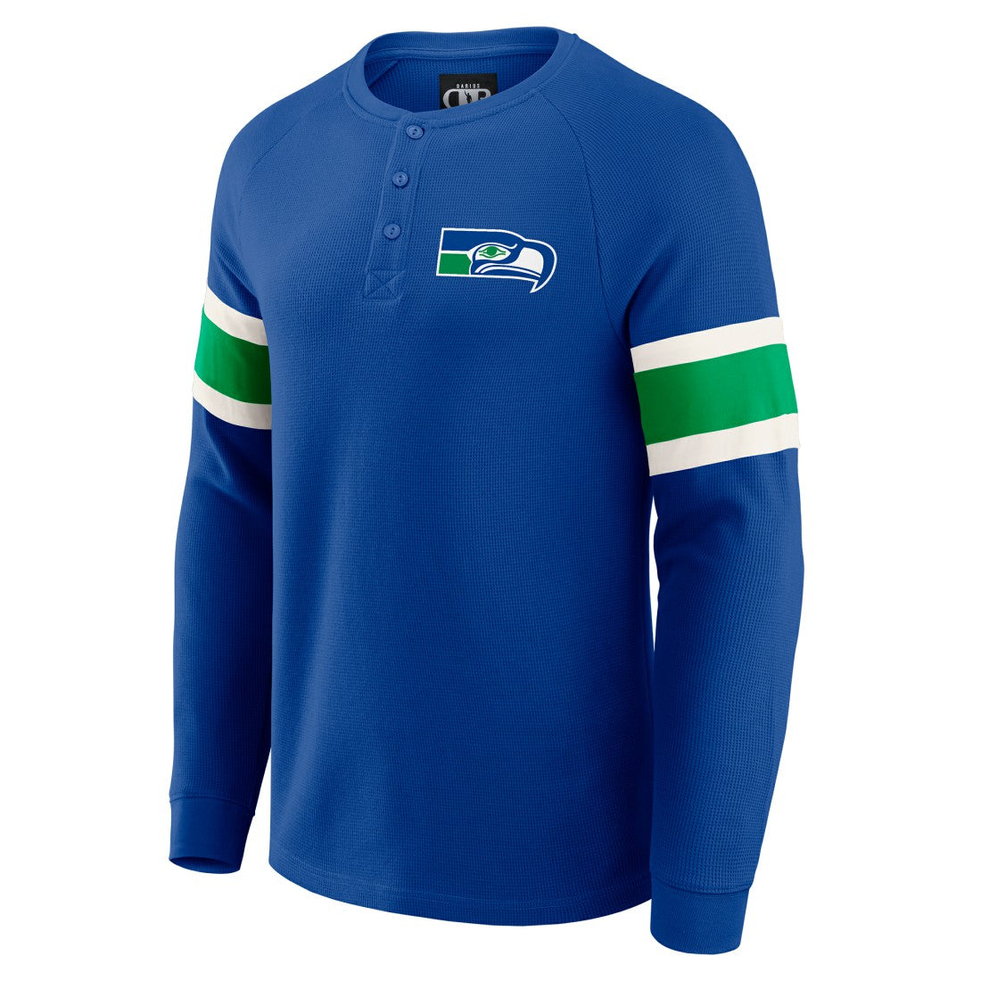 Seattle Seahawks Darius Rucker Collection Waffle-Knit Raglan Long Sleeve Henley T-Shirt - College Navy T-shirts