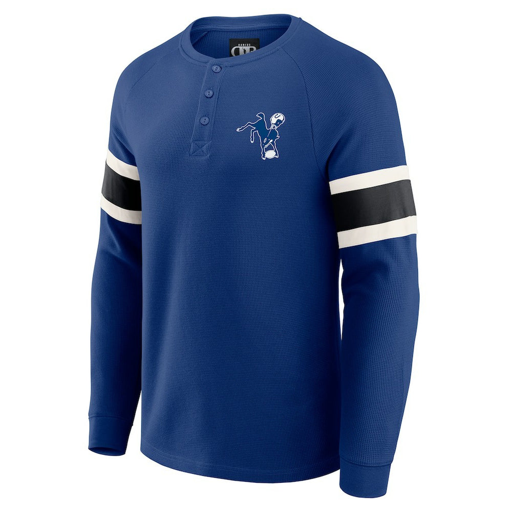 Indianapolis Colts Darius Rucker Collection Waffle-Knit Raglan Long Sleeve Henley T-Shirt - Royal T-shirts