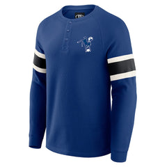 Indianapolis Colts Darius Rucker Collection Waffle-Knit Raglan Long Sleeve Henley T-Shirt - Royal T-shirts