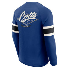 Indianapolis Colts Darius Rucker Collection Waffle-Knit Raglan Long Sleeve Henley T-Shirt - Royal T-shirts