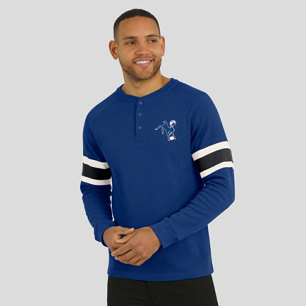 Indianapolis Colts Darius Rucker Collection Waffle-Knit Raglan Long Sleeve Henley T-Shirt - Royal T-shirts