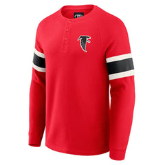 Atlanta Falcons Darius Rucker Collection Waffle-Knit Raglan Long Sleeve Henley T-Shirt - Red T-shirts