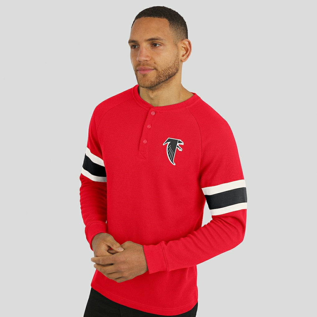 Atlanta Falcons Darius Rucker Collection Waffle-Knit Raglan Long Sleeve Henley T-Shirt - Red T-shirts