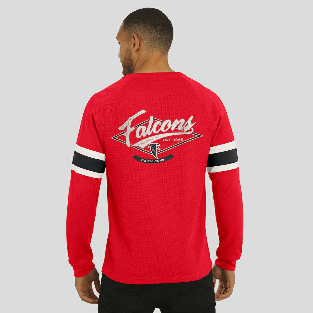Atlanta Falcons Darius Rucker Collection Waffle-Knit Raglan Long Sleeve Henley T-Shirt - Red T-shirts