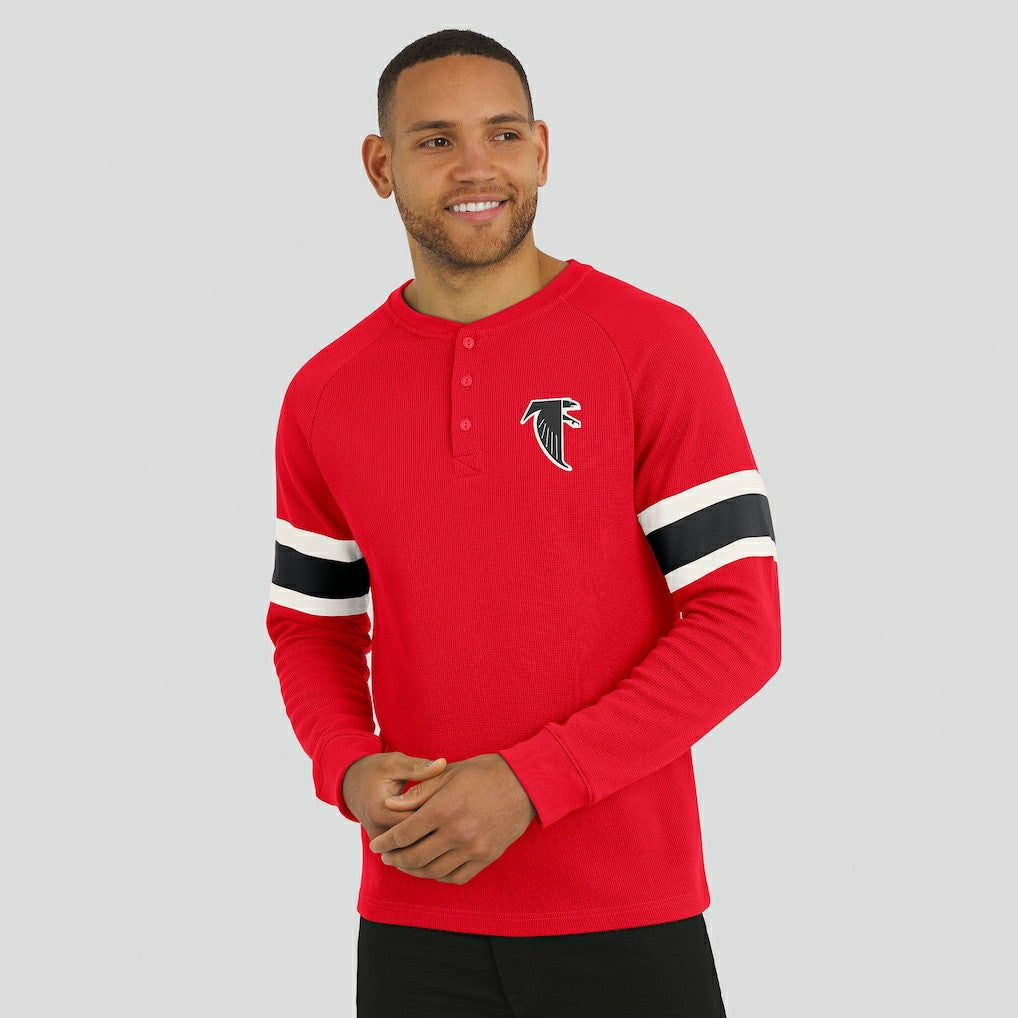 Atlanta Falcons Darius Rucker Collection Waffle-Knit Raglan Long Sleeve Henley T-Shirt - Red T-shirts