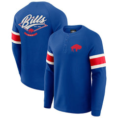 Buffalo Bills Darius Rucker Collection Waffle-Knit Raglan Long Sleeve Henley T-Shirt - Royal T-shirts