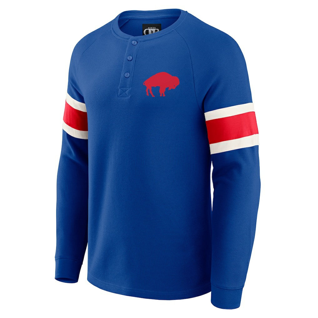 Buffalo Bills Darius Rucker Collection Waffle-Knit Raglan Long Sleeve Henley T-Shirt - Royal T-shirts