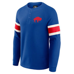 Buffalo Bills Darius Rucker Collection Waffle-Knit Raglan Long Sleeve Henley T-Shirt - Royal T-shirts