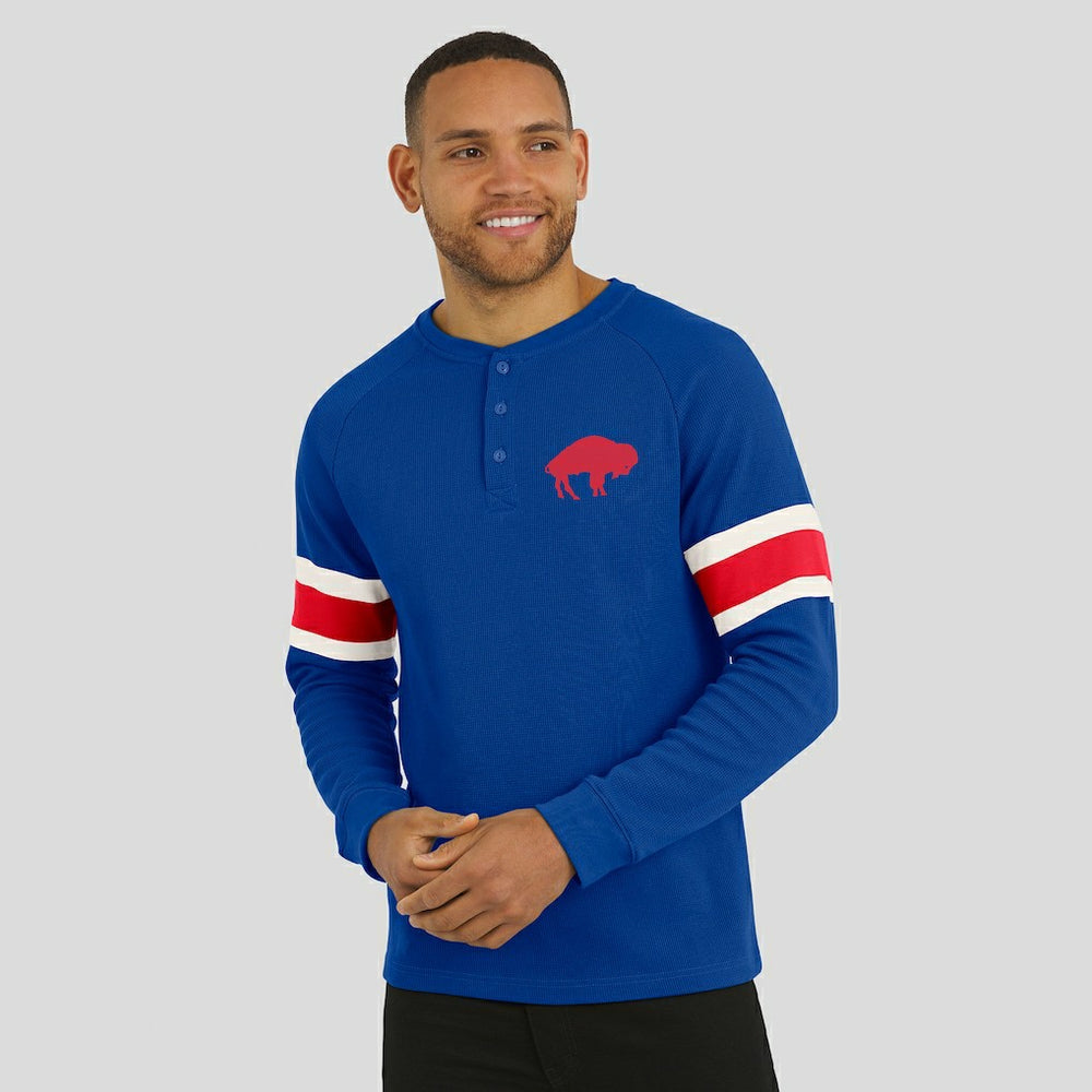 Buffalo Bills Darius Rucker Collection Waffle-Knit Raglan Long Sleeve Henley T-Shirt - Royal T-shirts