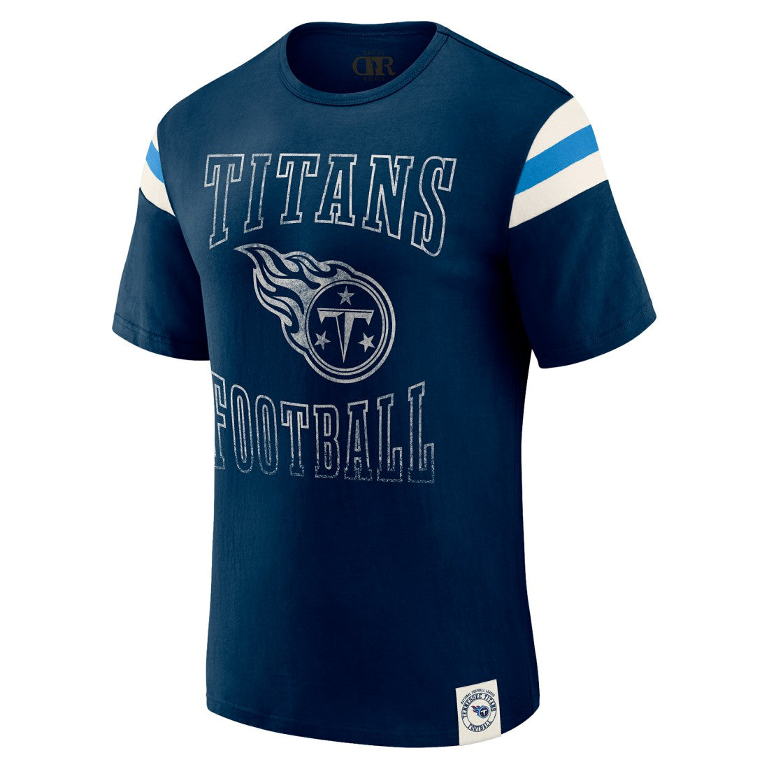 Tennessee Titans Darius Rucker Collection Football Stripe Sleeve T-Shirt - Navy T-shirts