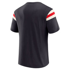 Houston Texans Darius Rucker Collection Football Stripe Sleeve T-Shirt - Navy T-shirts