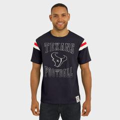 Houston Texans Darius Rucker Collection Football Stripe Sleeve T-Shirt - Navy T-shirts