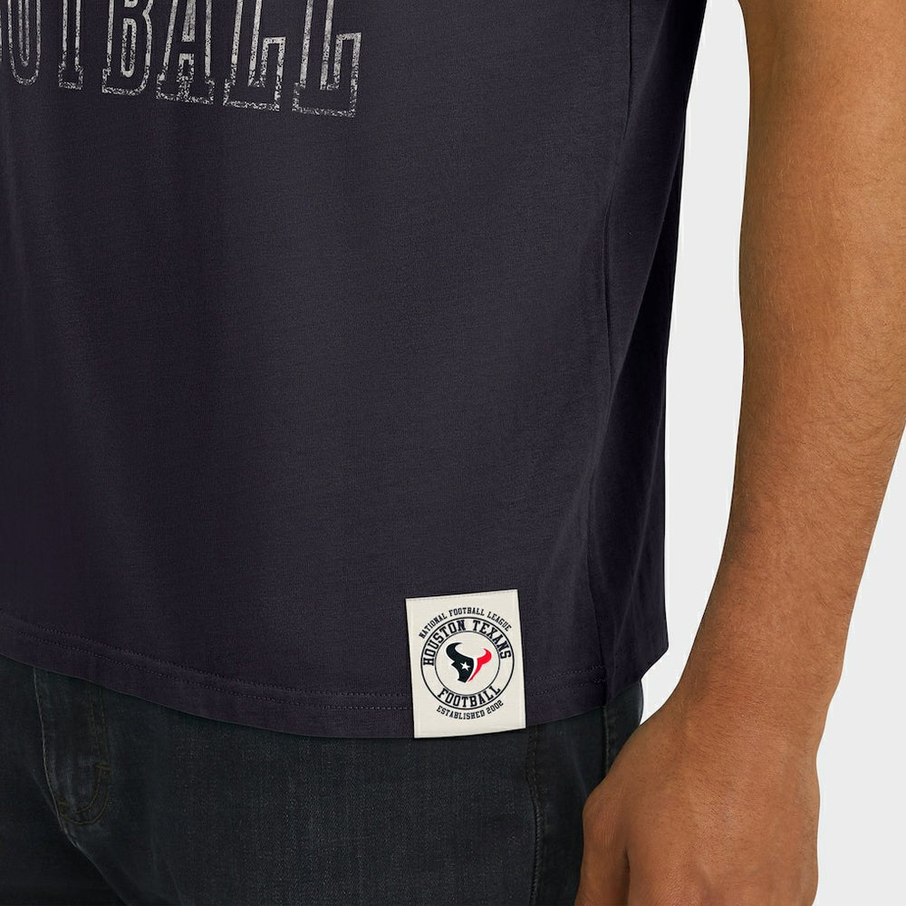 Houston Texans Darius Rucker Collection Football Stripe Sleeve T-Shirt - Navy T-shirts