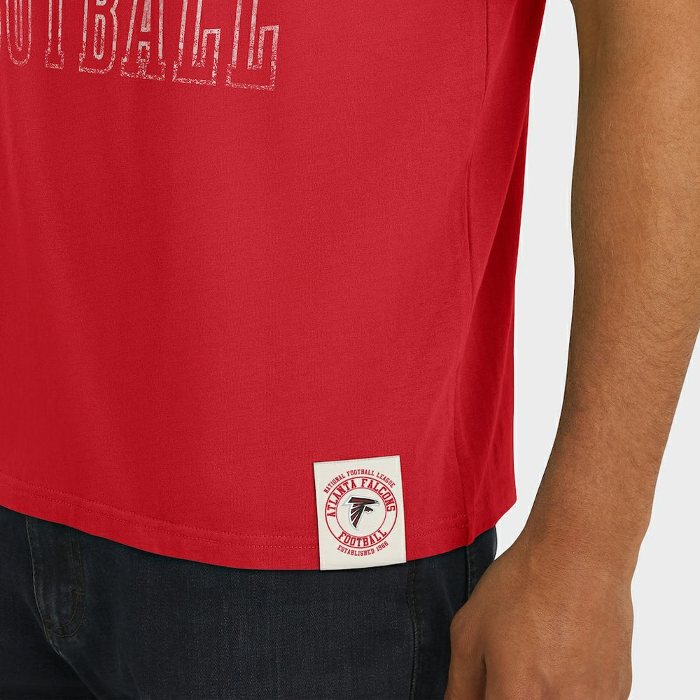 Atlanta Falcons Darius Rucker Collection Football Stripe Sleeve T-Shirt - Red T-shirts