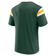 Green Bay Packers Darius Rucker Collection Football Stripe Sleeve T-Shirt - Green T-shirts