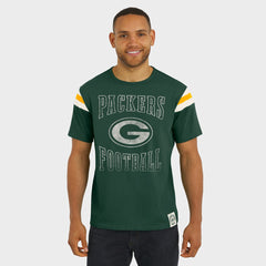 Green Bay Packers Darius Rucker Collection Football Stripe Sleeve T-Shirt - Green T-shirts