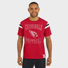 Arizona Cardinals Darius Rucker Collection Football Stripe Sleeve T-Shirt - Cardinal T-shirts