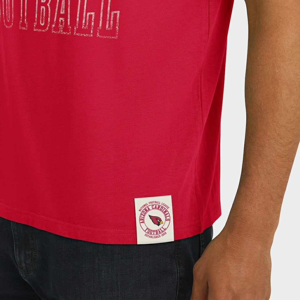 Arizona Cardinals Darius Rucker Collection Football Stripe Sleeve T-Shirt - Cardinal T-shirts