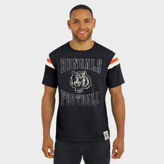 Cincinnati Bengals Darius Rucker Collection Football Stripe Sleeve T-Shirt - Black T-shirts