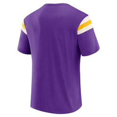 Minnesota Vikings Darius Rucker Collection Football Stripe Sleeve T-Shirt - Purple T-shirts