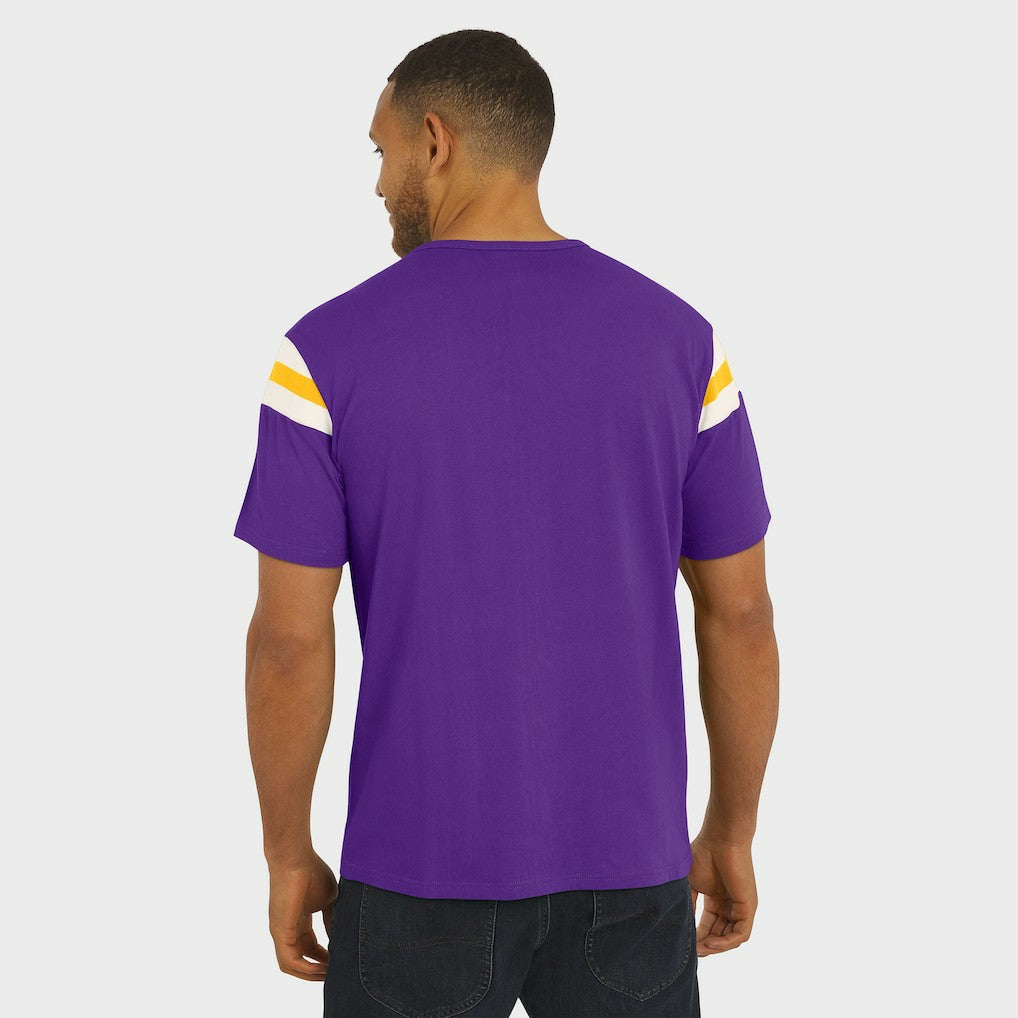 Minnesota Vikings Darius Rucker Collection Football Stripe Sleeve T-Shirt - Purple T-shirts