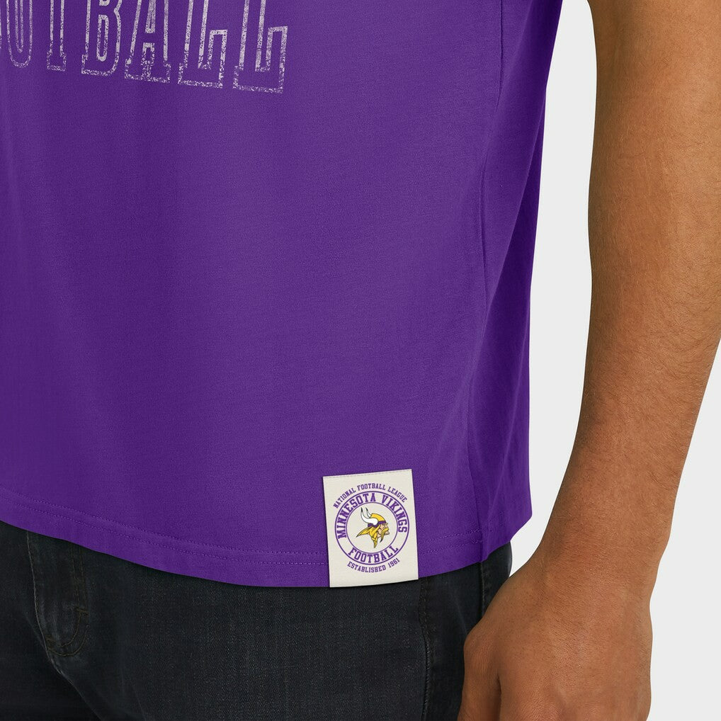 Minnesota Vikings Darius Rucker Collection Football Stripe Sleeve T-Shirt - Purple T-shirts