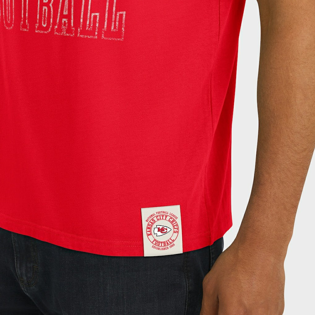 Kansas City Chiefs Darius Rucker Collection Football Stripe Sleeve T-Shirt - Red T-shirts