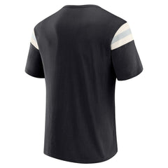 Las Vegas Raiders Darius Rucker Collection Football Stripe Sleeve T-Shirt - Black T-shirts