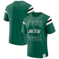 New York Jets Darius Rucker Collection Football Stripe Sleeve T-Shirt - Green T-shirts