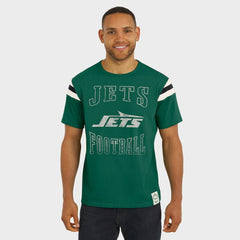 New York Jets Darius Rucker Collection Football Stripe Sleeve T-Shirt - Green T-shirts