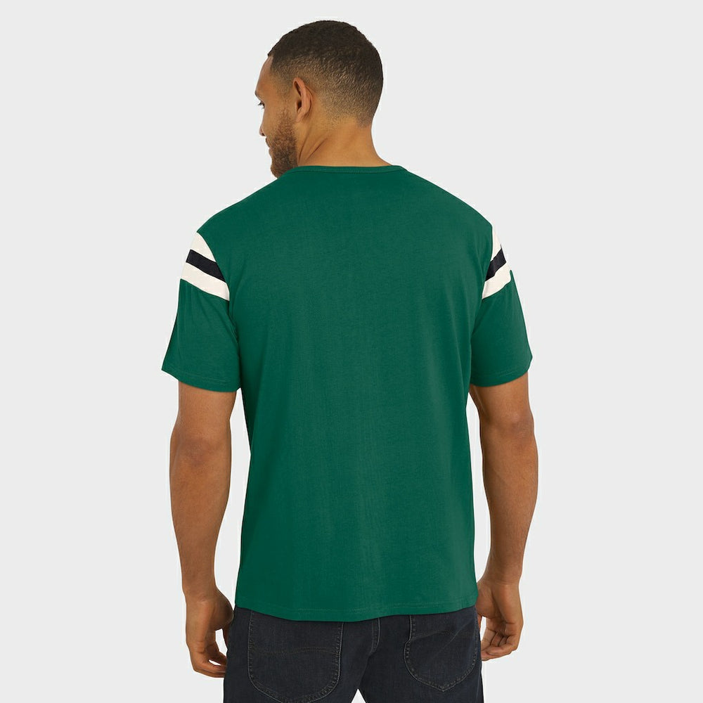 New York Jets Darius Rucker Collection Football Stripe Sleeve T-Shirt - Green T-shirts