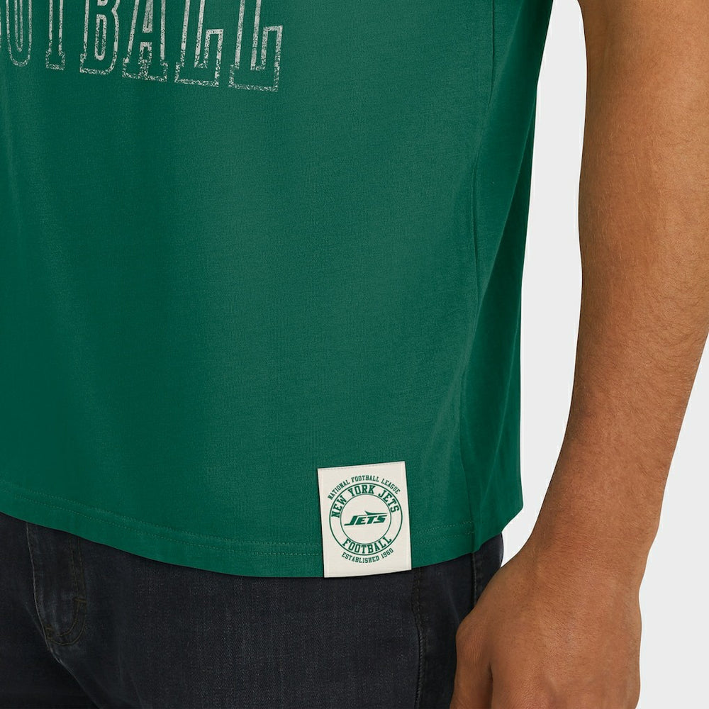 New York Jets Darius Rucker Collection Football Stripe Sleeve T-Shirt - Green T-shirts