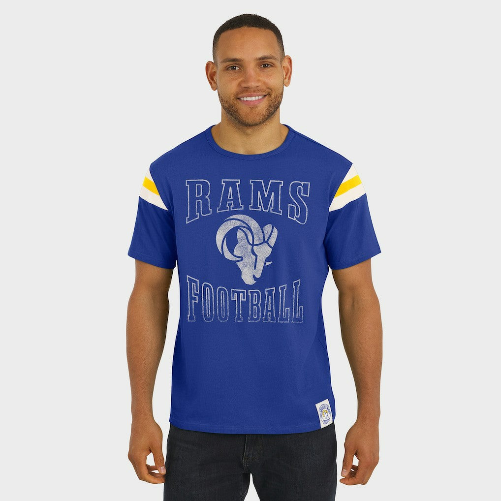 Los Angeles Rams Darius Rucker Collection Football Stripe Sleeve T-Shirt - Royal T-shirts