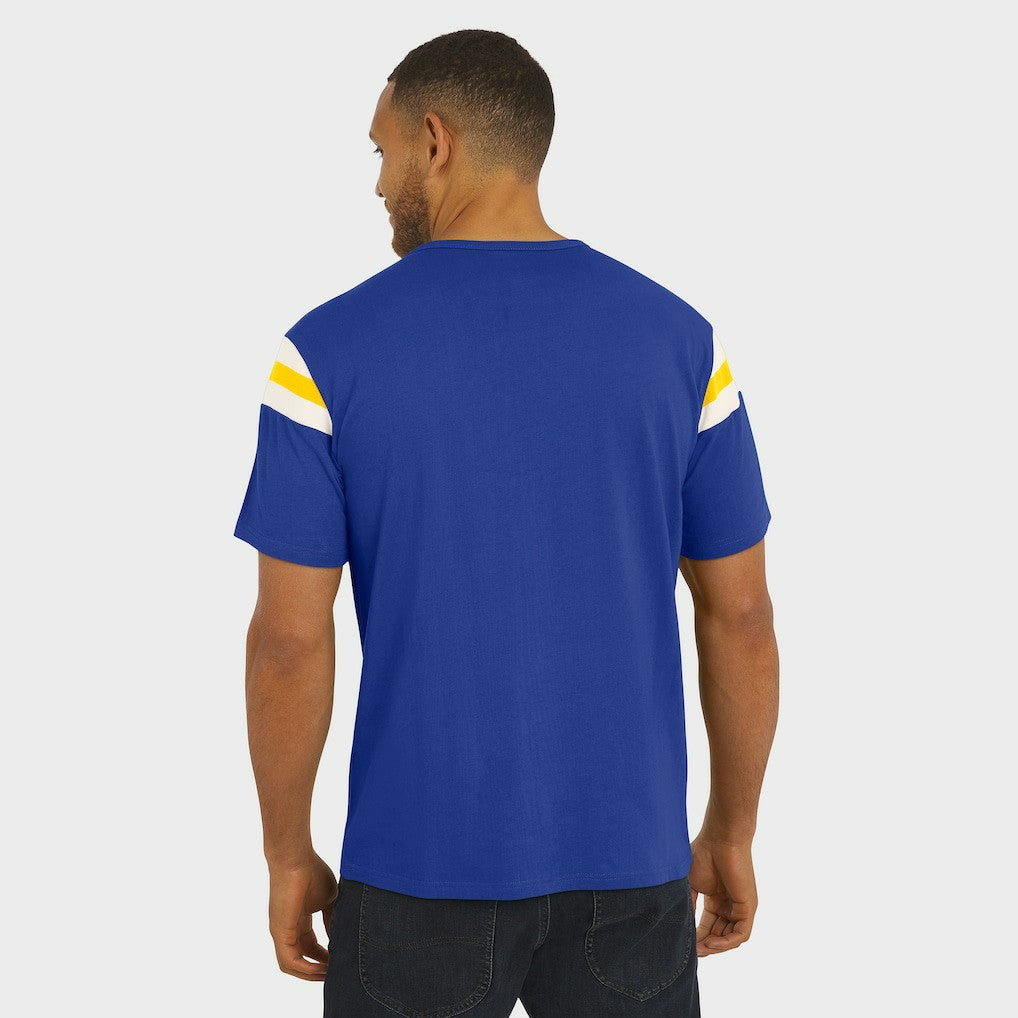 Los Angeles Rams Darius Rucker Collection Football Stripe Sleeve T-Shirt - Royal T-shirts